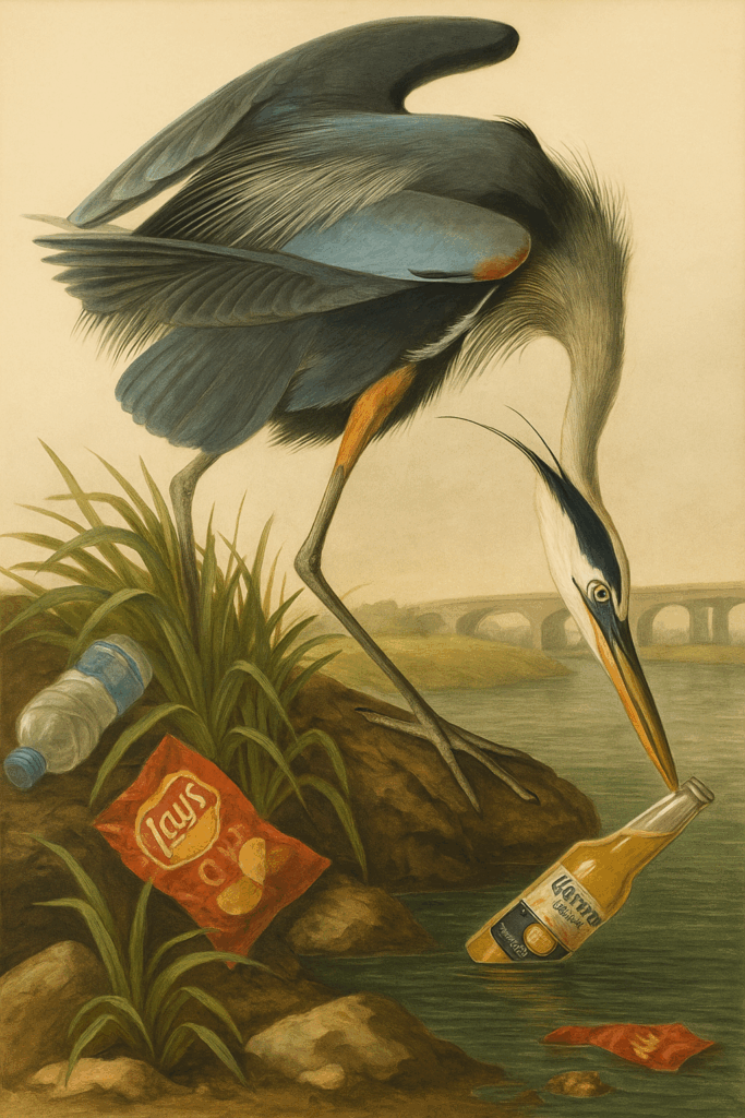 A heron, Buffalo Bayou 2025